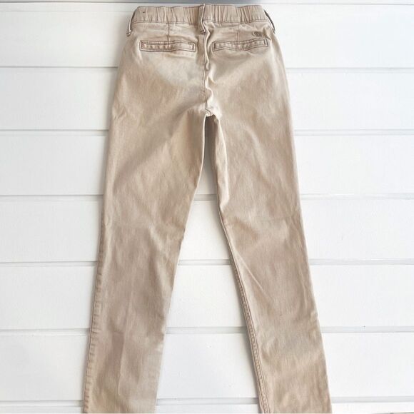 Abercrombie Kids Khaki Tan Skinny Pull On Faux Button Casual Pants 9/10 - Picture 2 of 11